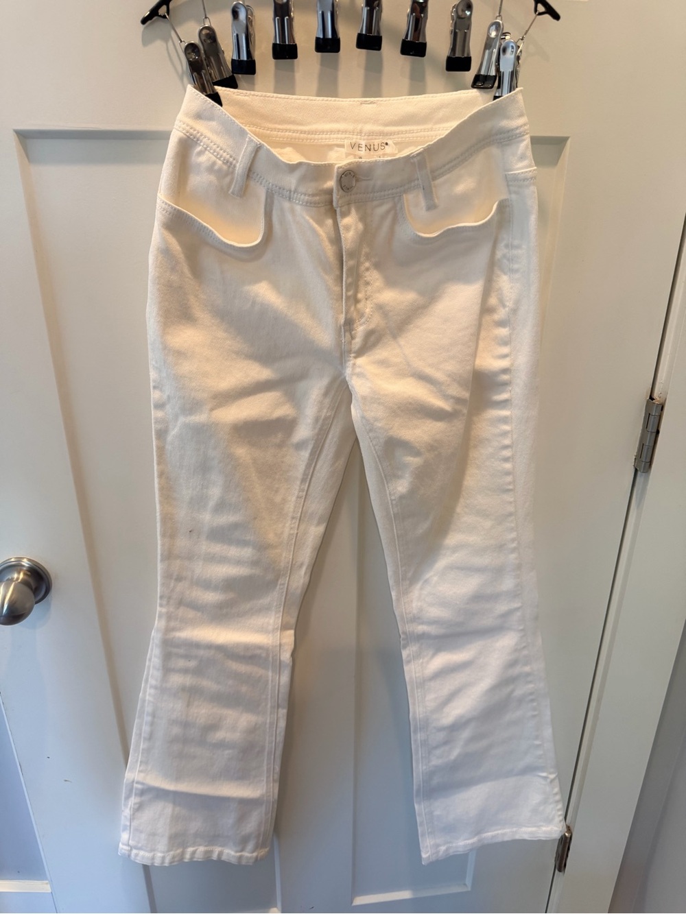 Venus Women’s 4 White Stretch Bootcut Jeans Cotton Blend Pants